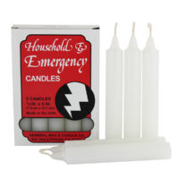 Short Utility Household White Candle (5 pack),