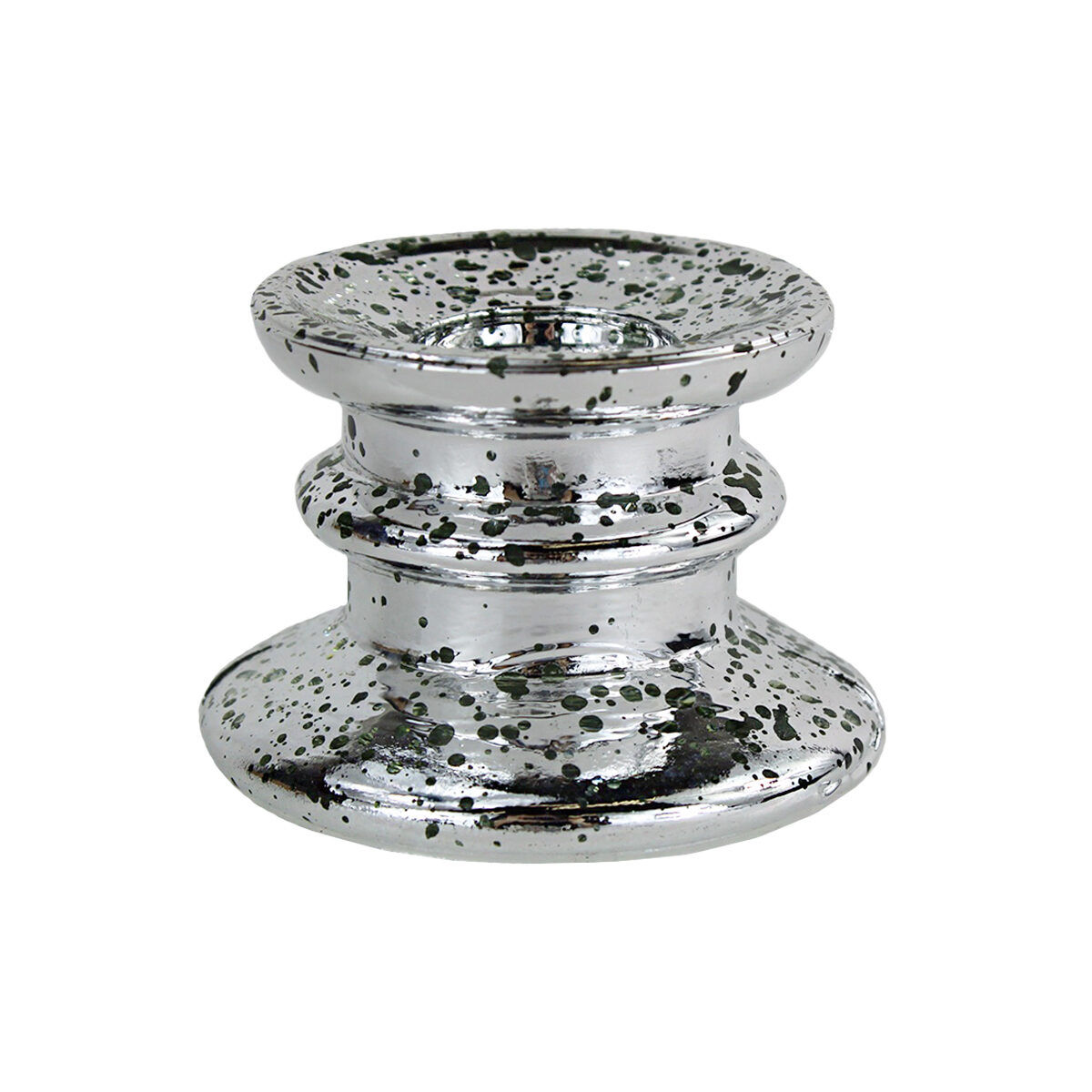 Mercury Silver Taper Candle Holder