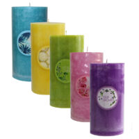 3" x 6" SCENTED MOTTLED PILLAR CANDLE