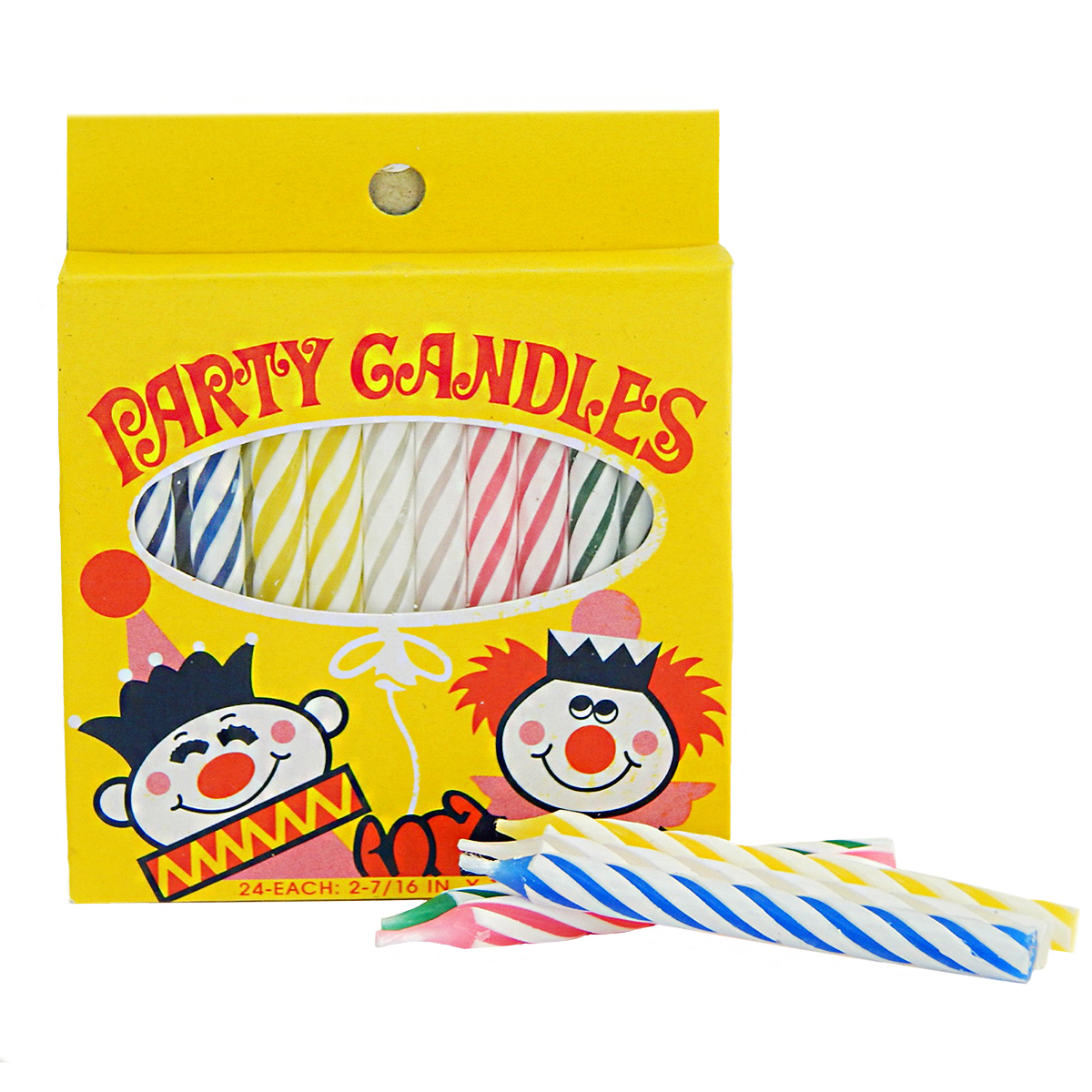 BIRTHDAY CANDLE with MEDIUM TWIST (Assorted Colors)