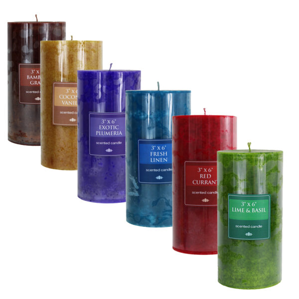  scented pillar candles