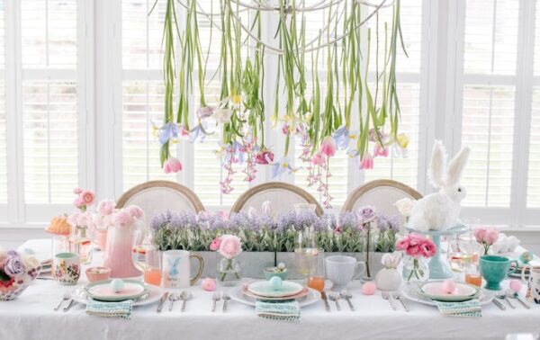how to decorate the Easter table