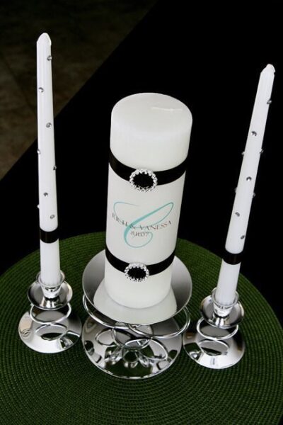 tappers and pillar candle