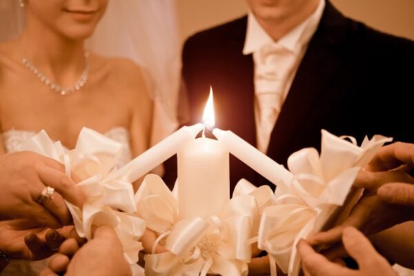 wedding ceremony with candles