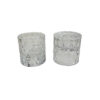 Crystal Nova candle Holders reversible clear