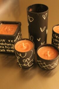 candles with decorative vessels