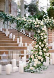Staircase With Candles wedding decor