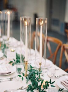 Taper Candles On wedding tables