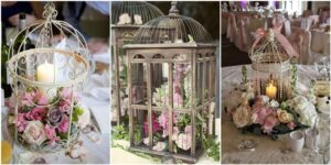 birdcage decor with candles