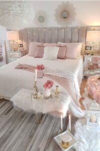 Bedroom decoration with candle holder