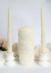 Pillar and taper candles decoration 