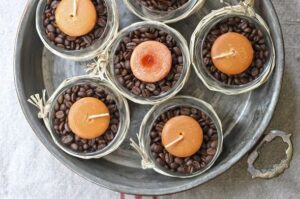 candle decoration with coffee beans 6