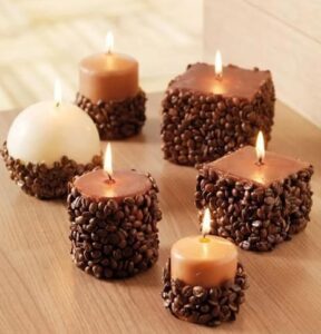 how to decorate candles with coffee 5