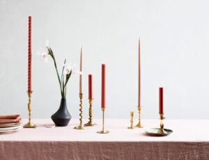 Taper Candles and candlesticks in the interior design
