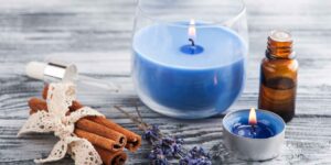 blue aroma candles 