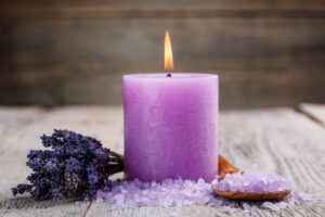lavender scented candles as wellness candles