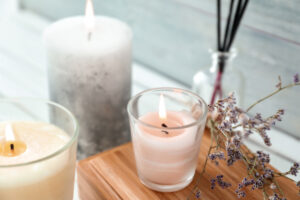 neroli scented candle in glass
