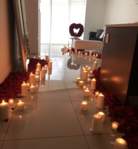 room decor with tealight candles