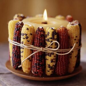 Corn candle decorations