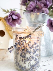DIY lavender candles 