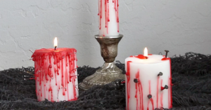 bleeding candles for Halloween decoration 