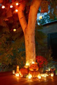 Halloween decoration ideas with tealight candles