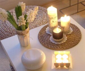 interior decorating with candles