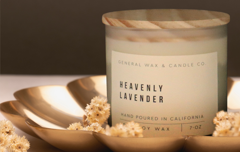 heavenly lavender scented candle