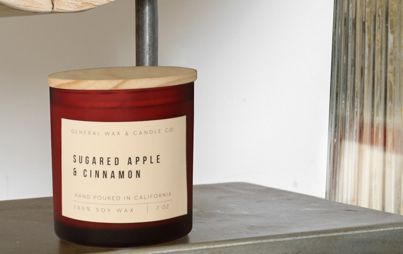 sugared apple scented candle