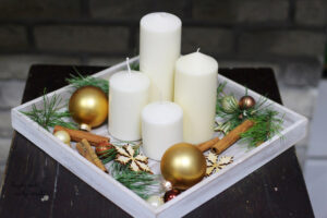 Christmas candles for cozy mood 