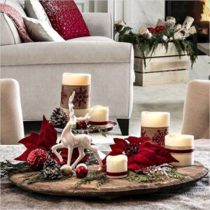 Christmas candles decoration for living room