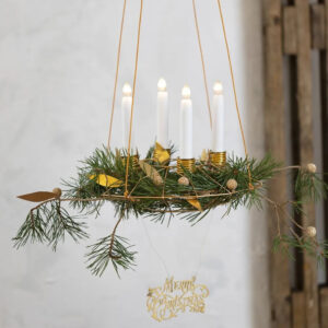 hanging pot with candles for New year 