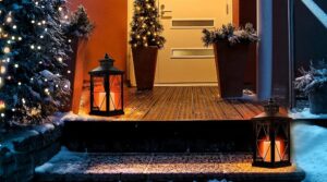outdoor Christmas candle decorations 