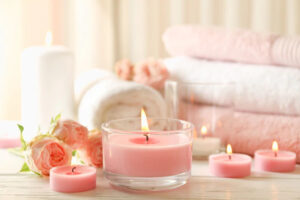 tealight scented candles with rose smell