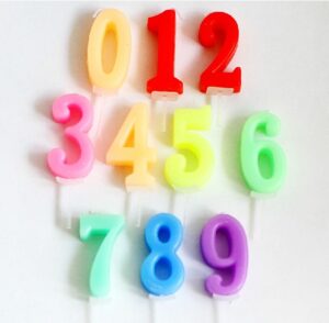 color birthday number candle 
