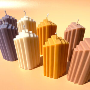 geometric colored candles for decoration 