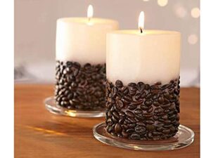 pillar candles with coffee bean 