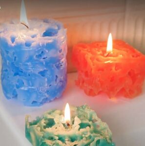 DIY candles made with plastic bottle 