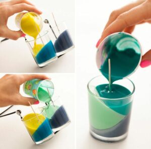 DIY colorful candles 