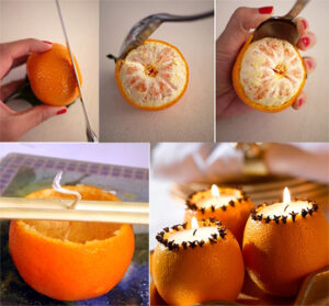 DIY fruit candles 