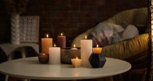 create coziness in the house with by lighting candles