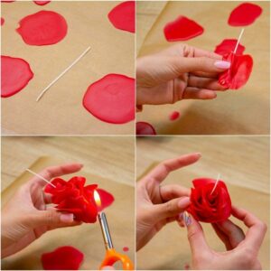 how to make rose candles 