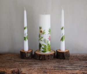 DIY wedding candles with pictures