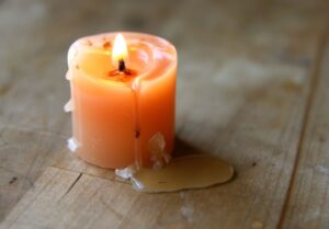 burning aroma candle 