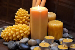 tealight and pillar beeswax candles 