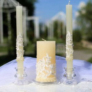 wedding lace candles 
