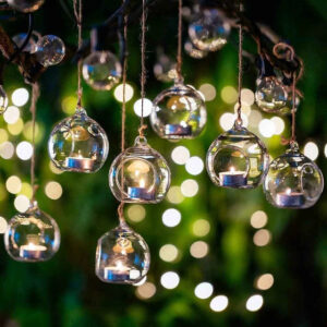 Hanging tealights candles for outdoor decoration 