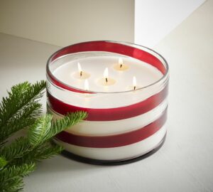 Peppermint smell candle in a jar 