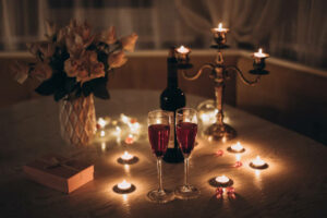 tealight vanilla candles for romantic dinner 