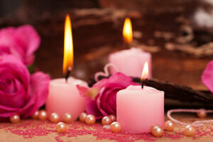 rose scented candles